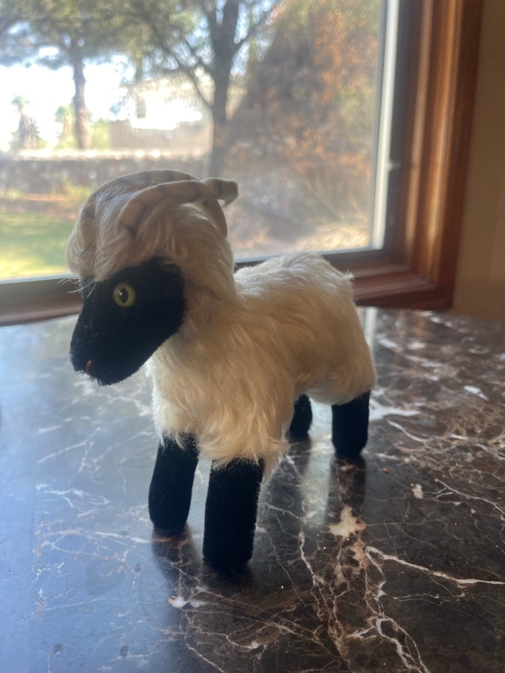 Vintage ram sheep stuffed animal
